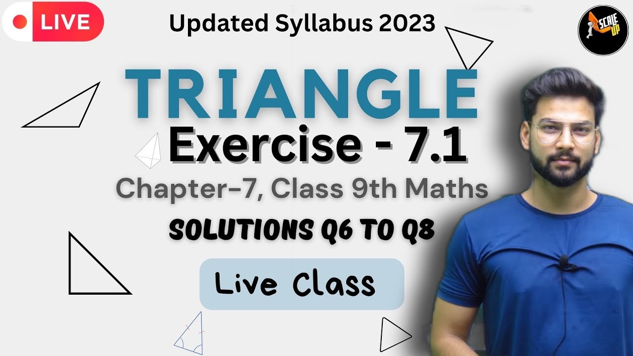 Exercise 7.1 Solutions Q6 to Q8 | Triangles | Chapter 7 | Class 9th | Maths Ncert | Part_2