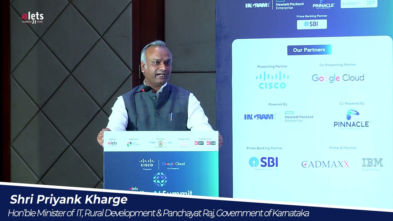 Priyank M Kharge, Minister, IT and Rural Development & Panchayat Raj Depts, Government of Karnataka
