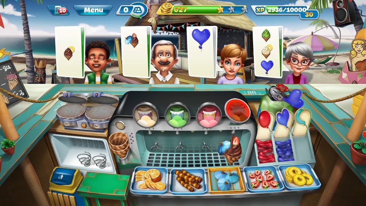 Cooking fever-ICE CREAM BAR Level1-40