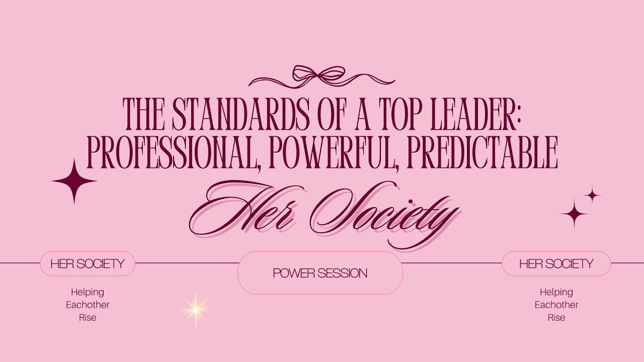 The Standards of a Top Leader:  Professional, Powerful & Predictable.
