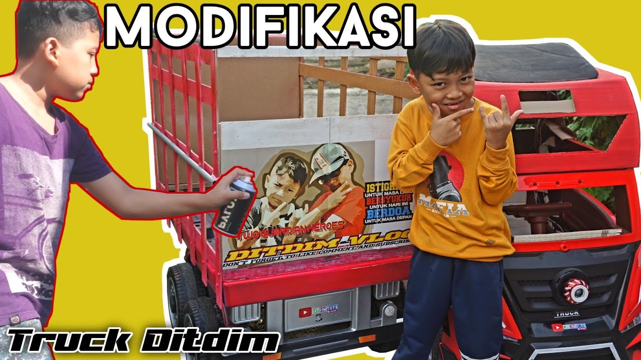 modifikasi truk dimas!! proses pengecatan bak truk ayam di truk aki ditdim
