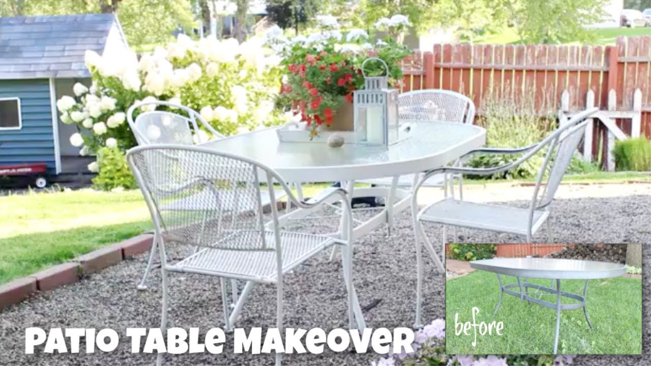 Patio Table Makeover | Before and After | How To Update An Old Patio Table Table