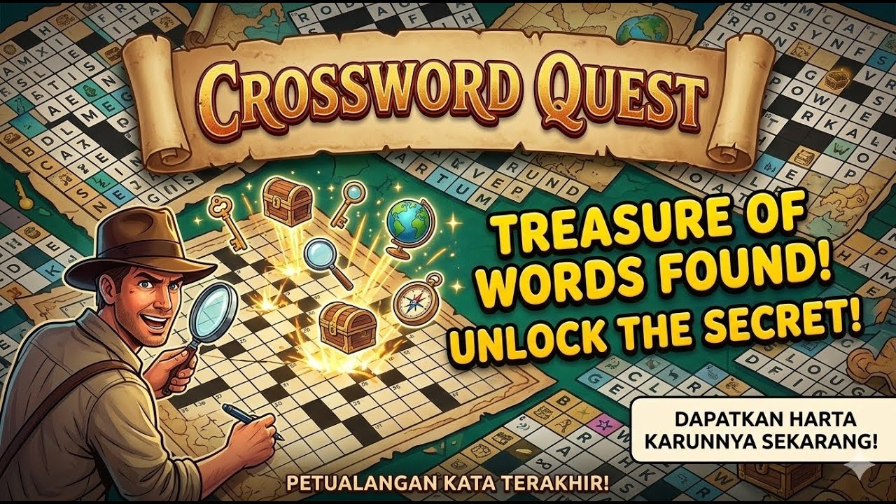 LIVE 🔴 Crossword Quest Indonesia | Asah Otak & Tebak Kata Bareng! #live