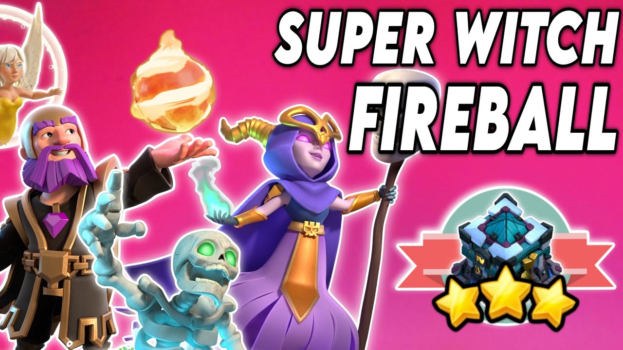 The Best Attack Of TH13 | Th13 Fireball Super Witch Attack Strategy | Best Th13 Fireball Attack