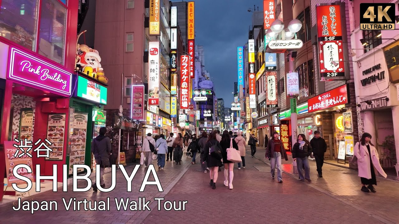 Tokyo Walking Tour 4K From Shibuya to Omotesando | 4K Evening Walk