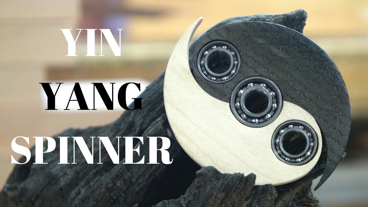 Yin Yang Spinner (2000 year old bog oak and maple)