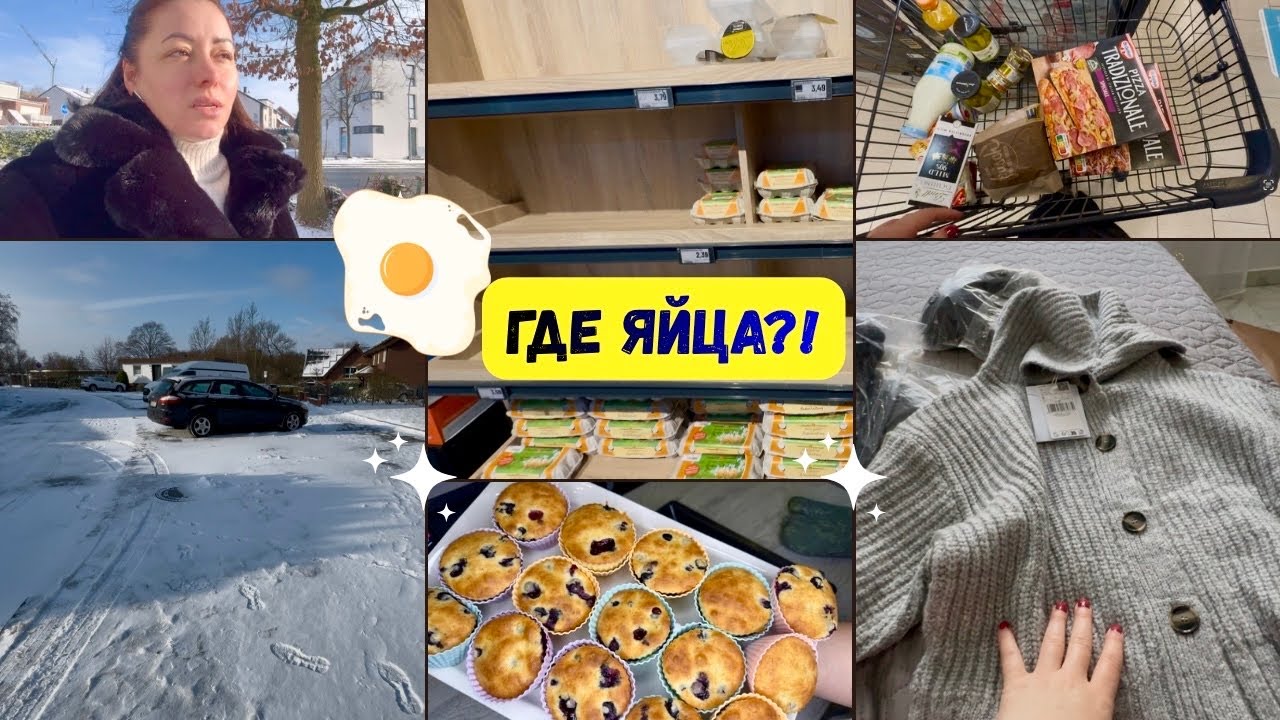 Куда пропали яйца из магазинов?! 🍳 Новинки с ZALANDO🧣Что купила из продуктов? Кексы с голубикой🫐