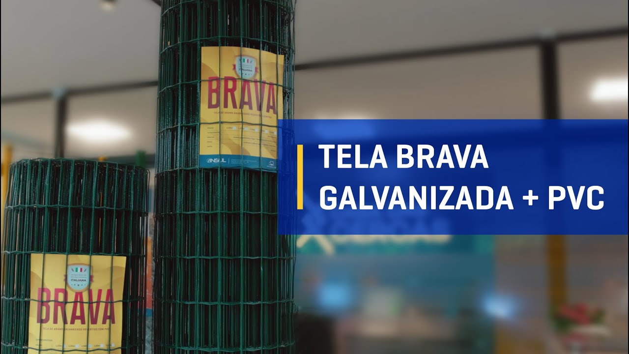 Tela Soldada Brava Galvanizada e revestida em PVC verde