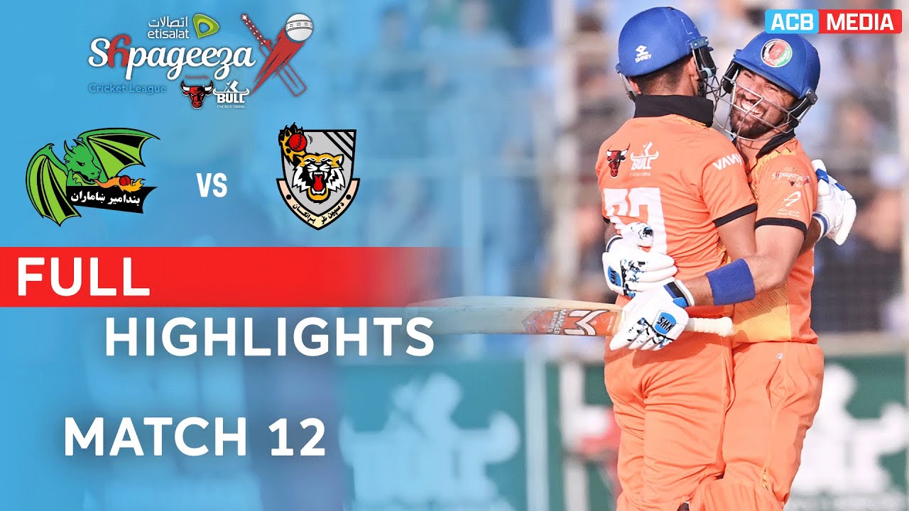 Full Highlights | Band-e Amir Dragons vs Speenghar Tigers | Match 12 | SCLX | ACB | 3Z1A