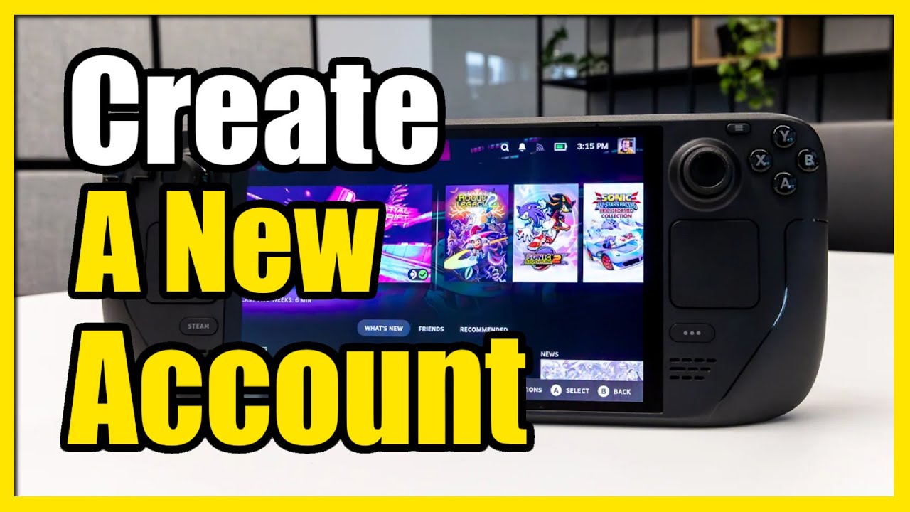 How to Create a New Account on Steam Deck (Login Settings)