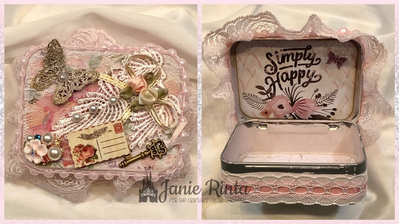 Shabby Chic Altered Tin - A Trash To Treasure Project