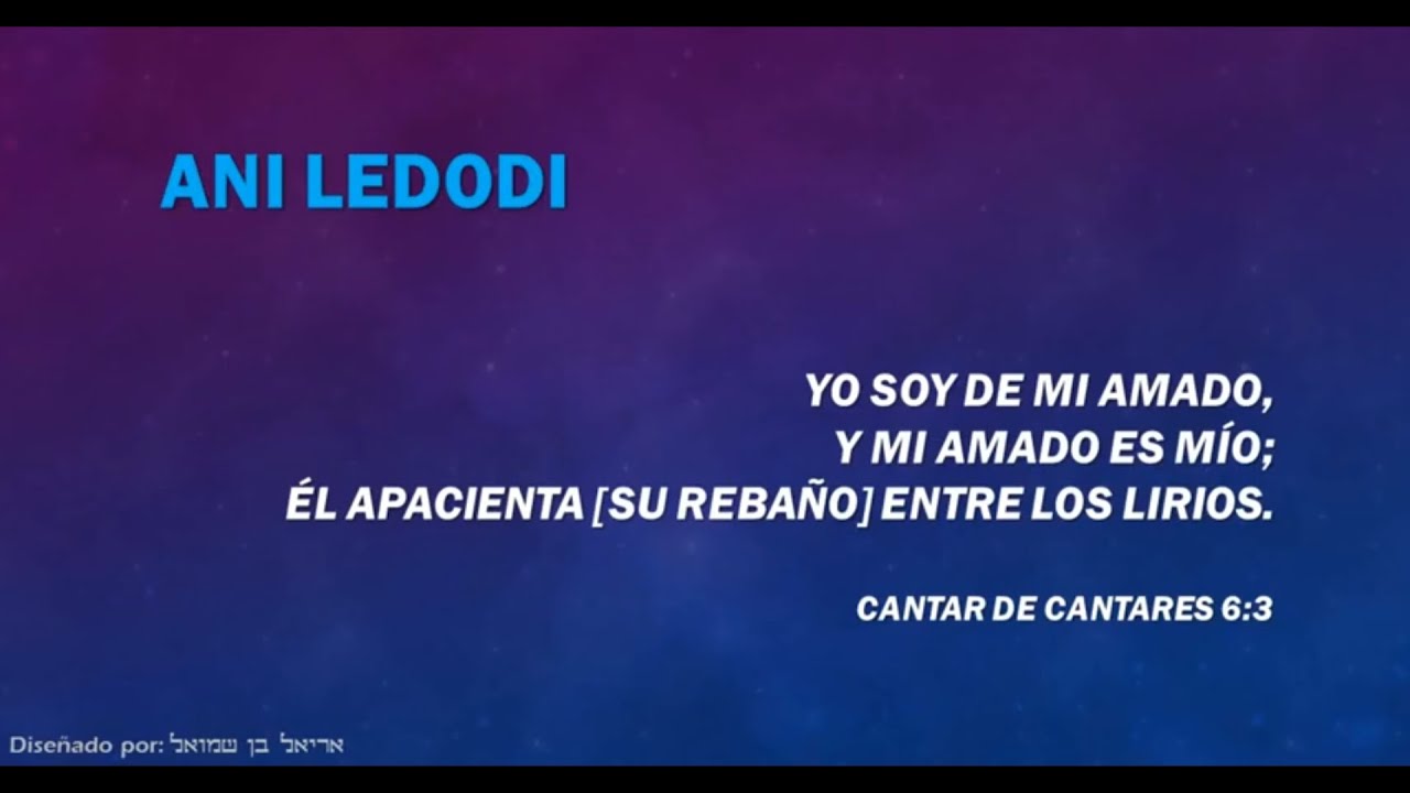 Ani Ledodi - Eitan Katz - Cantares 6:3