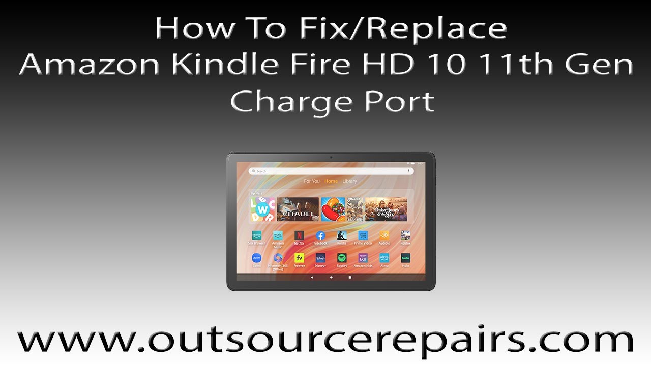 How To Replace Fix Amazon Kindle Fire HD 10 11th Gen T76N2B Charge Port