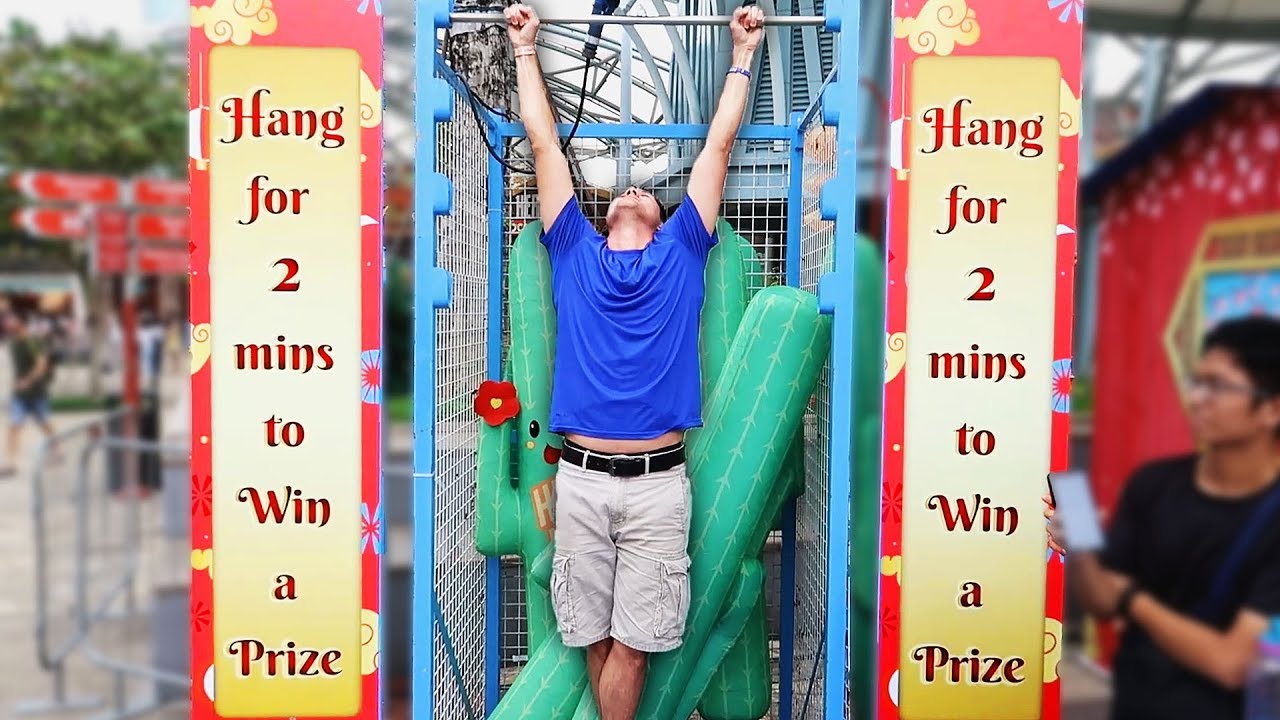 Hang Challenge is the HARDEST Carnival game ever!!