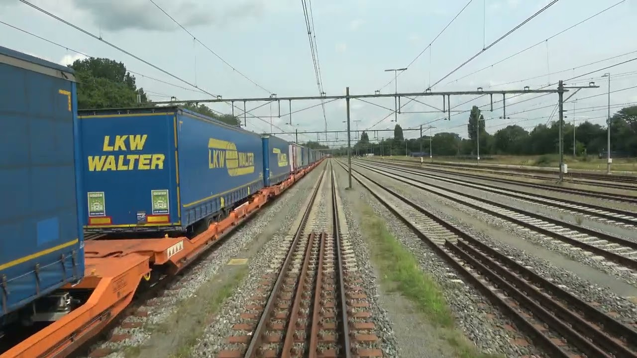 Train cab ride; Deventer GE; shunting the loco (20240818)