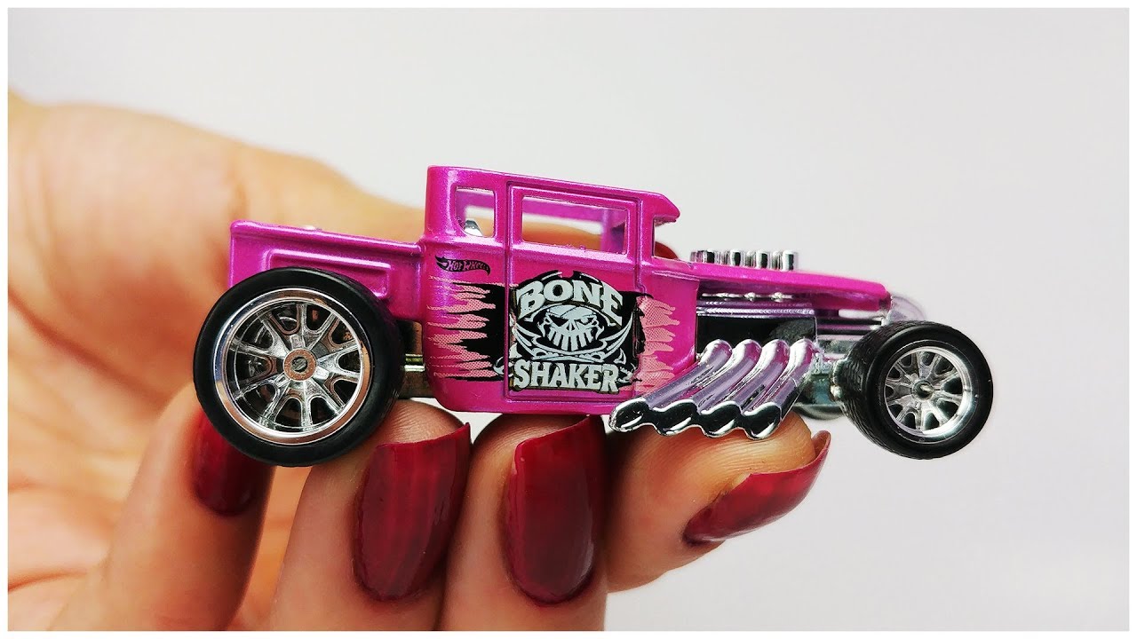Wheel Swap Pink Bone Shaker Hot Wheels