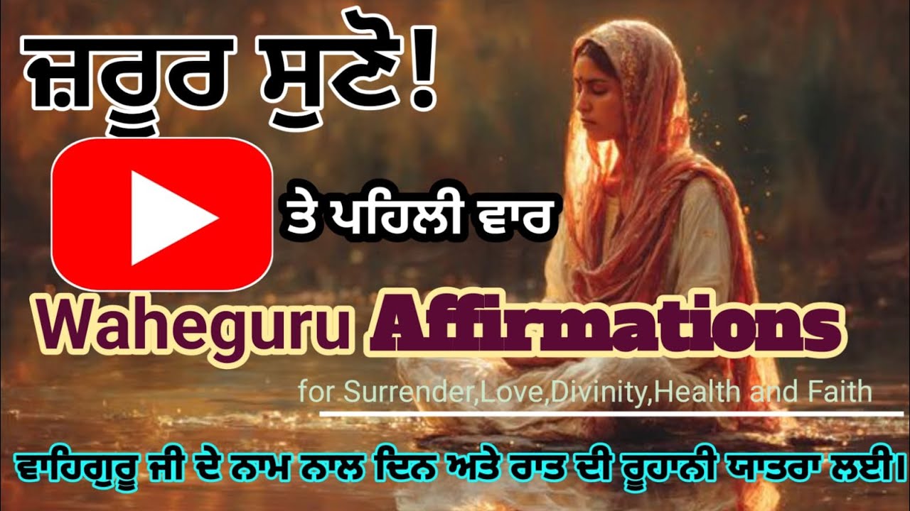 ✨Powerful Waheguru Affirmations in Punjabi | Morning &Night Meditation|📿Gurbani Inspired Healing