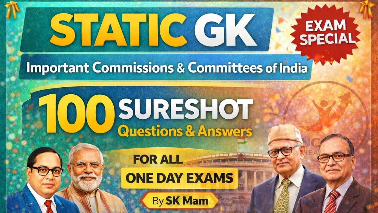 STATIC GK - Commissions & Committees GK | 100 Most Important Questions | SUCCESS DREAM PATH |