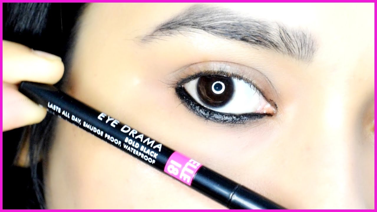90 rupees me smudge proof and waterproof kajal/ Elle 18 kajal review & demo