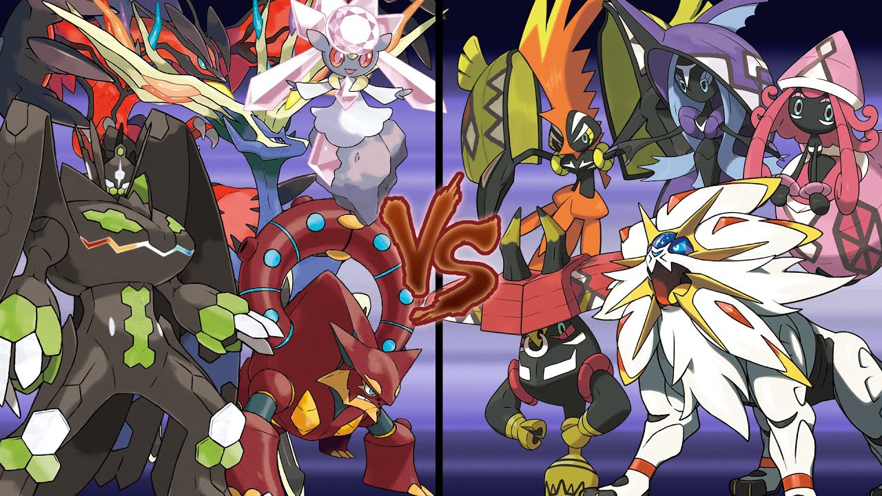Pokemon Legendary Battle: Kalos Legendaries Vs Alola Legendaries (Legendary Pokemon Showdown)