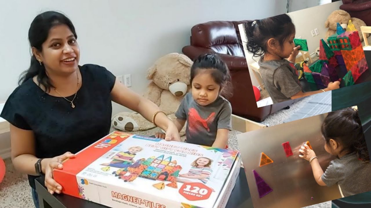 3D Magnet Tiles | Magnetic Building Blocks  |  Learning and Playing for Kids