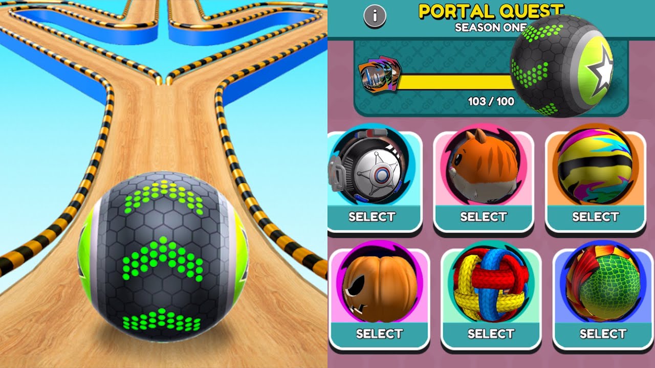 Going Balls New Update Portal Quest Feature Vs Challenge, Funny Race Android, iOS Gameplay 20