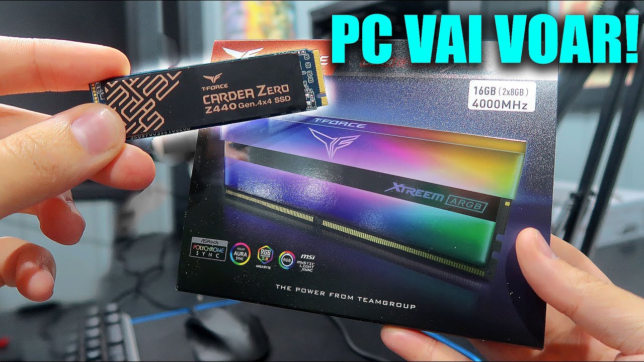 UM DOS SSDS MAIS RÁPIDOS DO MERCADO E MEMÓRIA RAM DE 4000MHZ!