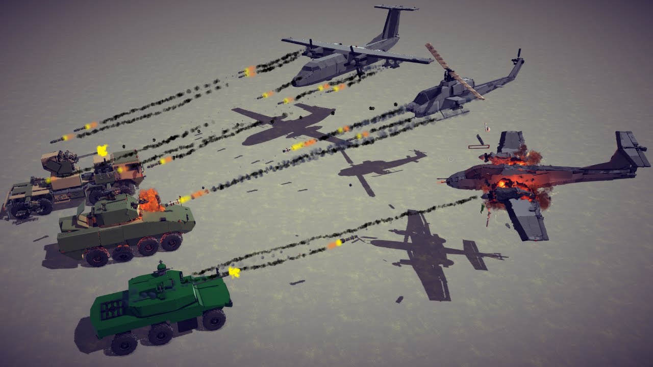 Attack Aircrafts vs Armored Vehicles #6 | Besiege