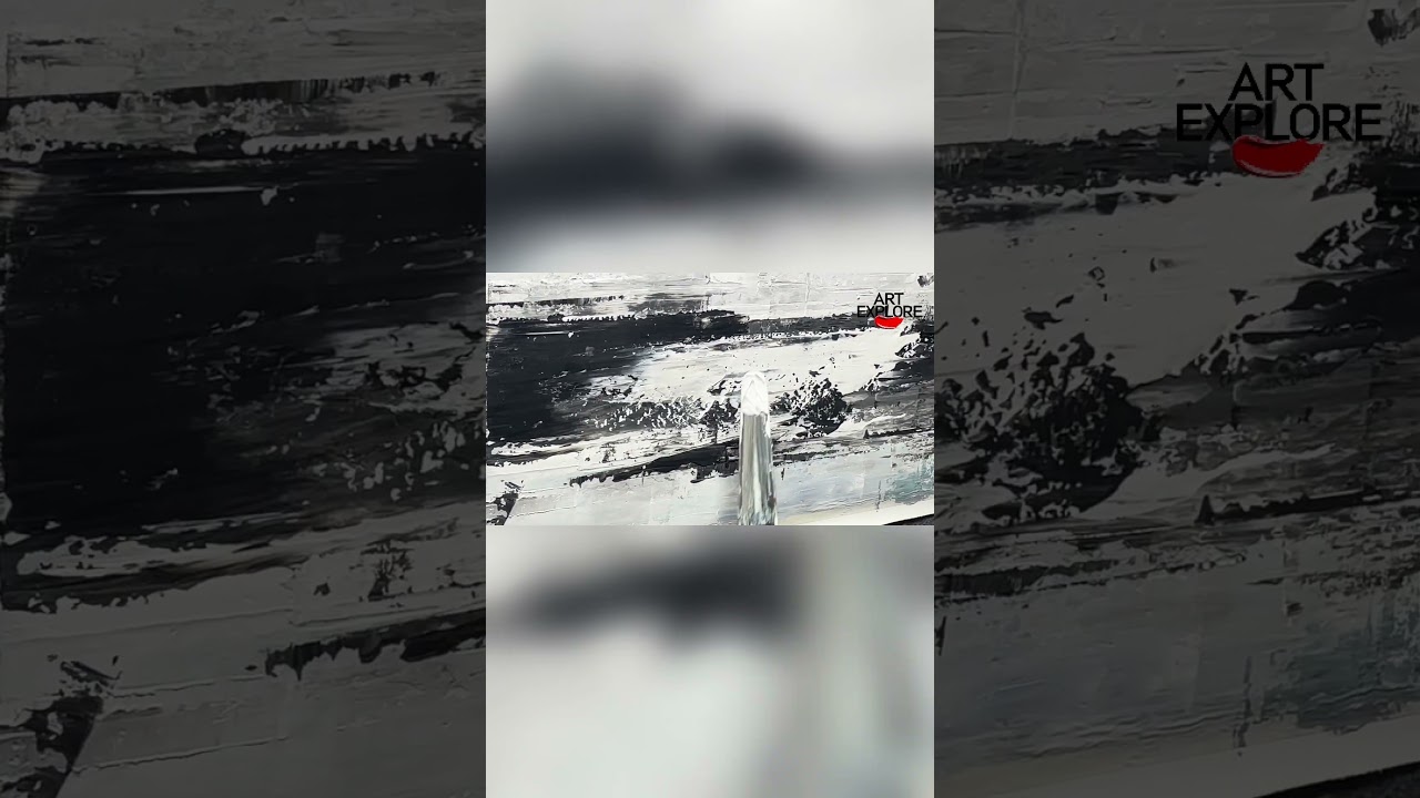 🖤 Modern Abstract Black & White Painting | Minimalist Textured Art