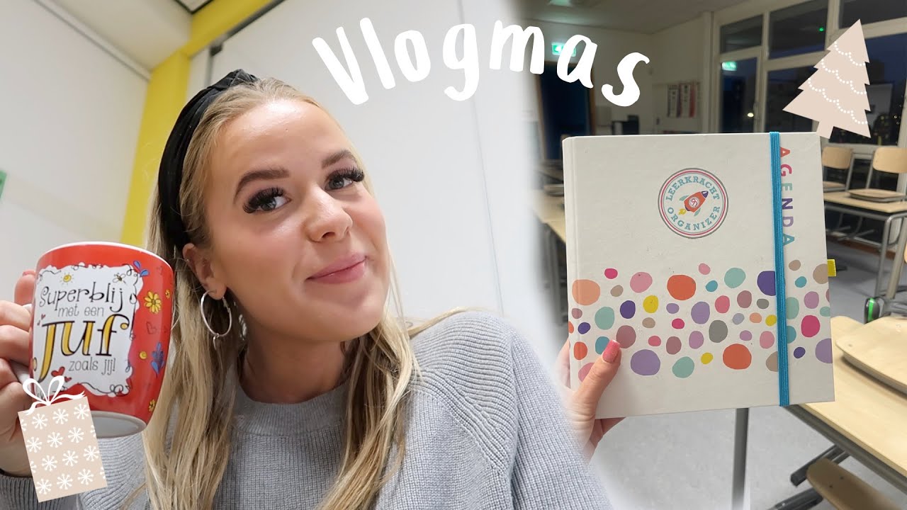 VLOGMAS #6🎄Leuke spellingles in groep  8 en sushi eten in het nieuwe huis! 🍱🏠  | Janette