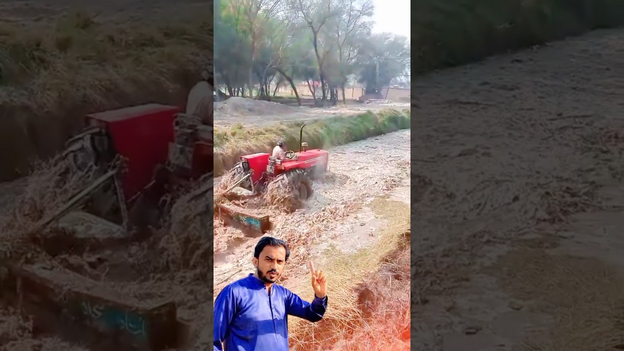 Tractor is drawing water from a canal with a blade port 2 | #short #ytshort #shortvideo