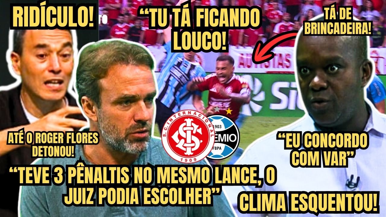 ABSURDO! PC de OLIVEIRA TENTOU PASSAR PANO PRA ARBITRAGEM e BANCADA NÃO PERDOOU!INTER X GRÊMIO