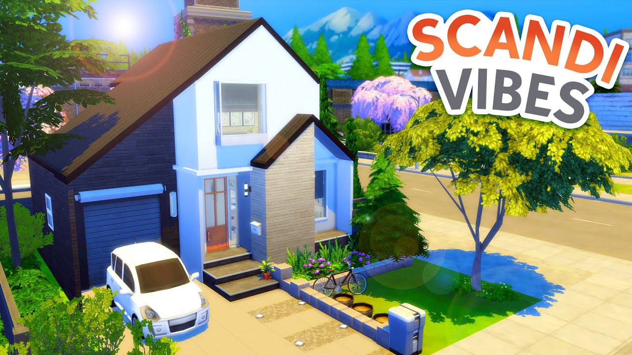 Простой скандинавский дом // Sims 4 Быстрая постройка