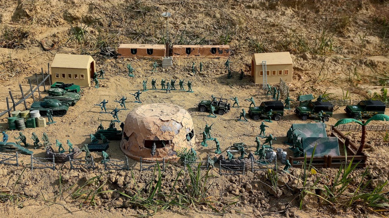 Army Men:Grey army vs Green army #stopmotion (Army men stopmotion)