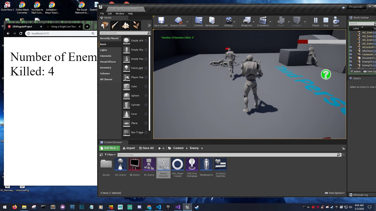 UE4 Angular and Ally AI Move to Location