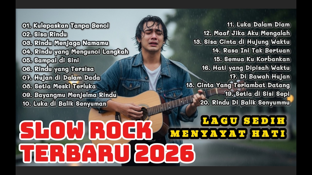 LAGU SLOW ROCK MELAYU TERBARU 2026/Paling Sedih Menyayat Hati/ Slow Melayu/🎶Kulepaskan Tanpa Benci