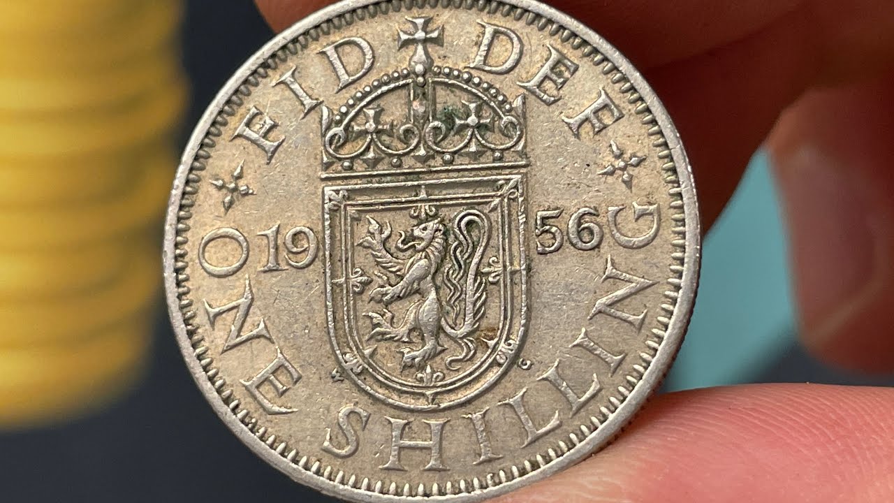 1956 United Kingdom 1 Shilling (Scotland) Coin &bull;&nbsp;Values, Information, Mintage, History, and More