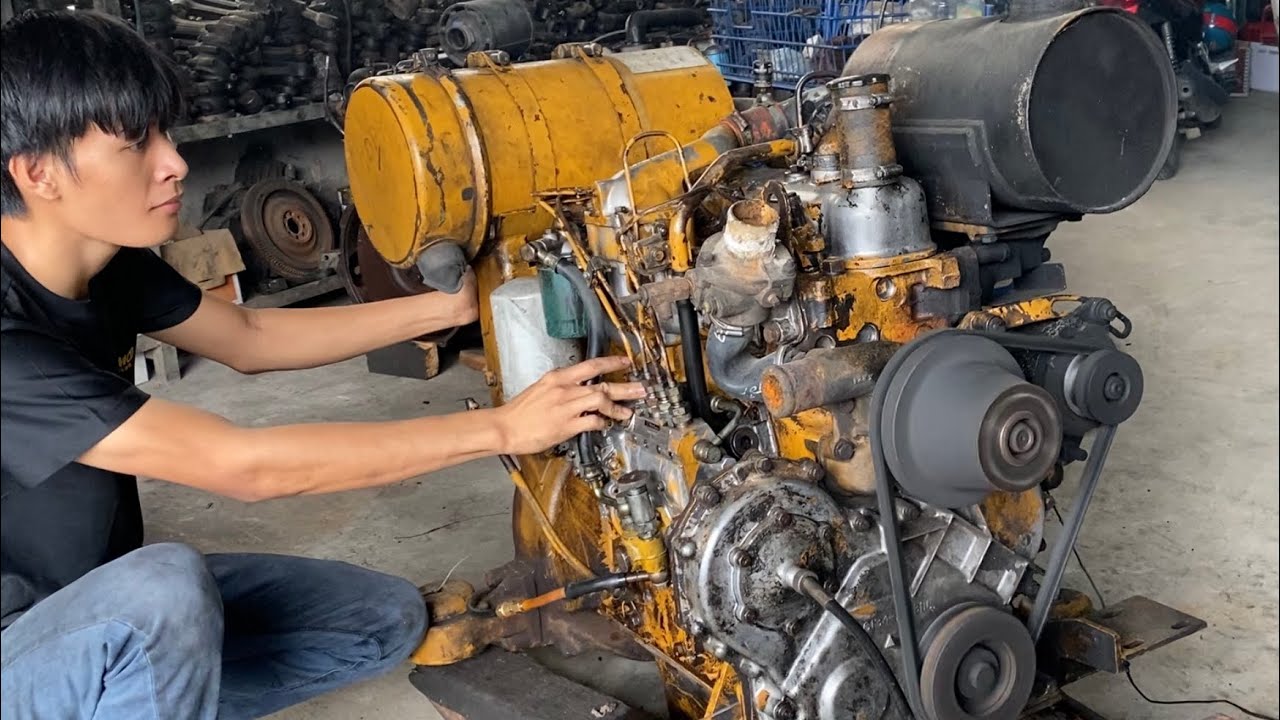 Động cơ Komatsu 1 tấc lẻ 5 Turbo | Komatsu S4D105-5(Đã Bán)