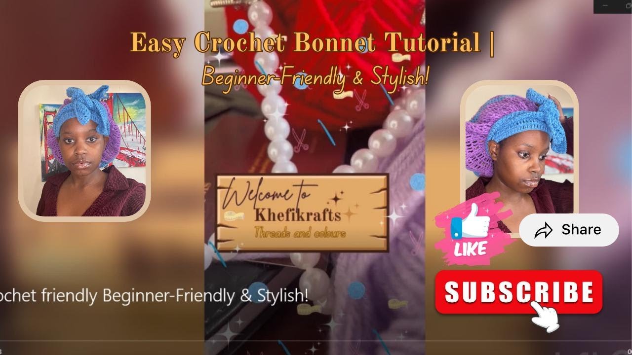 Easy Crochet Bonnet Tutorial | Beginner-Friendly & Stylish!