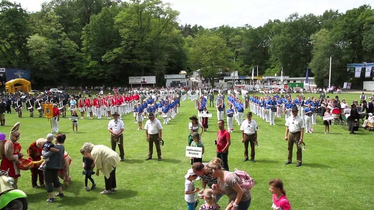 Trompetterkorps Alkmaar Juniorenband bij het Internationales Musikfest Hirschfeld 16 juni 2013