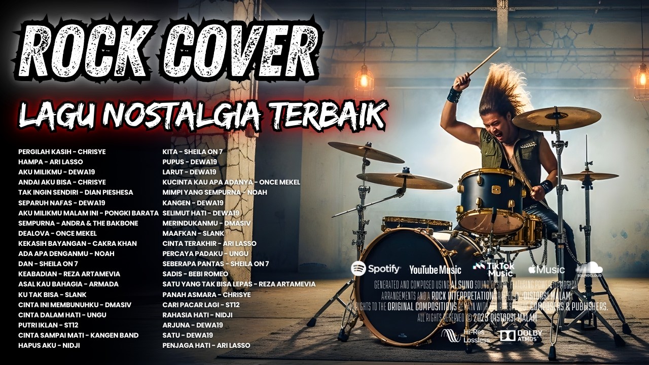 Kumpulan Lagu Nostalgia Versi Hard Rock┃Cover by DISTORSI MALAM