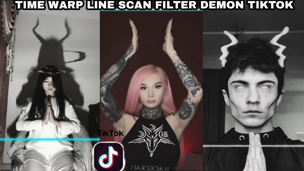 TIME WARP LINE SCAN FILTER DEMON, DEVIL, SATAN OR WHATEVER- Tik Tok Compilation