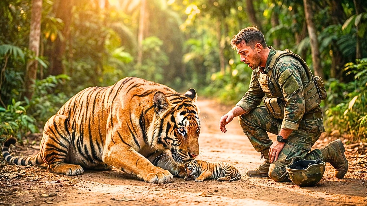 A Tiger Mom Cried and Brought Her Dying Cub to a Soldier - What Happened Next Will Shock You