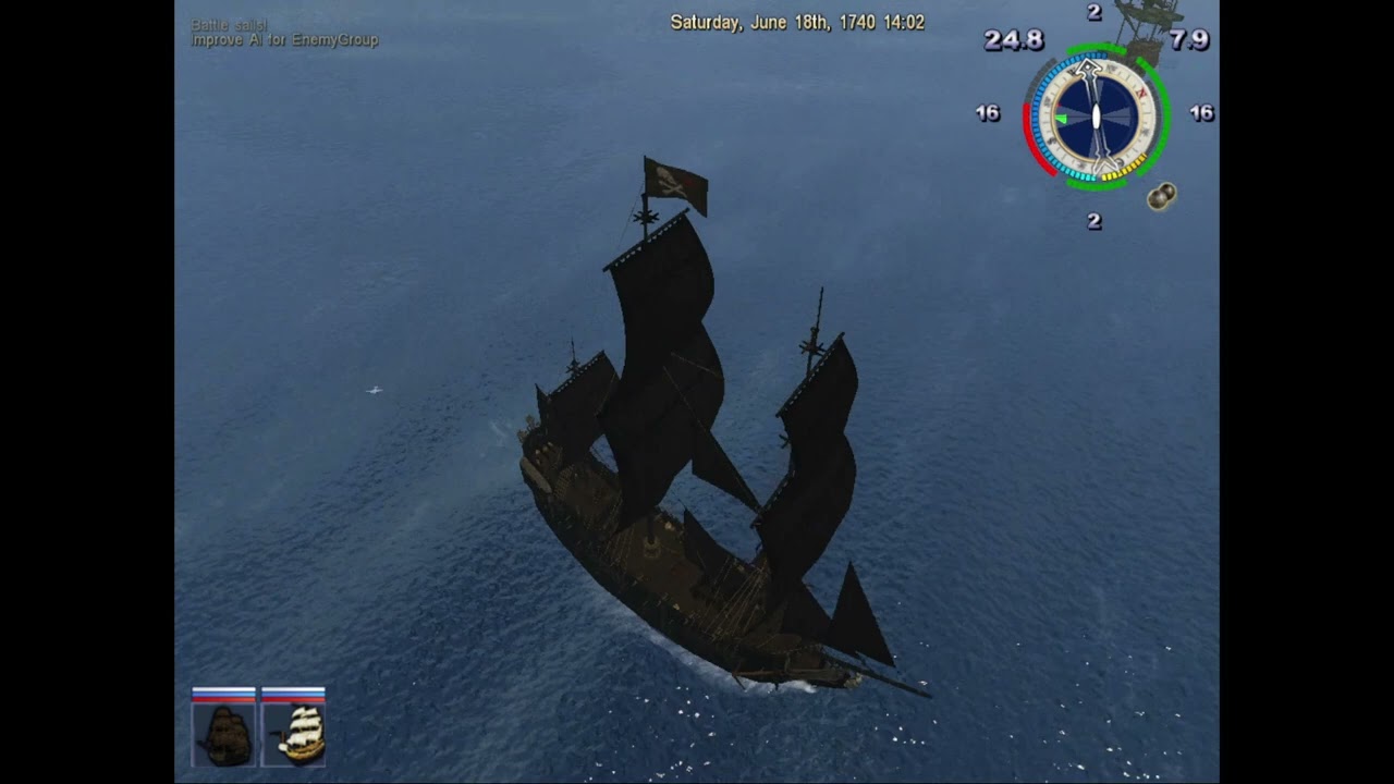Black Pearl, QAR, & Flying Dutchman vs. HMS Endeavour - Pirates of the Caribbean (2003)