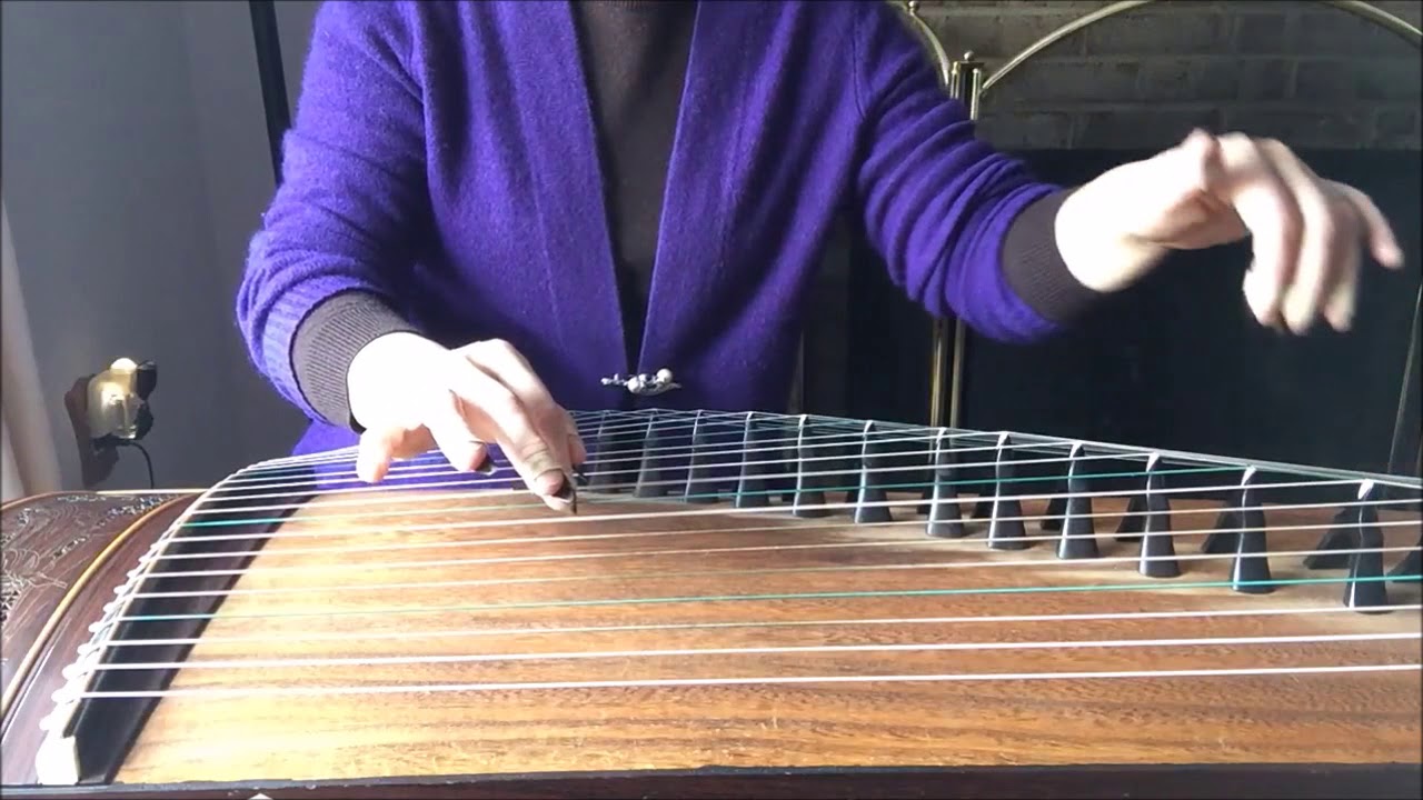 夏冰古筝教学示范：渔舟唱晚 - 中国古典音乐 Fisherman Singing at Dusk - Guzheng by Bing Xia