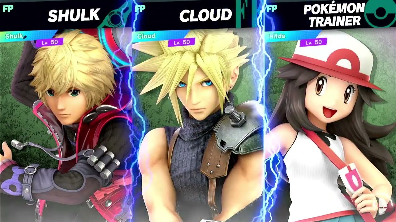 Super Smash Bros Ultimate Amiibo Fights Request Shulk vs Cloud vs Hilda