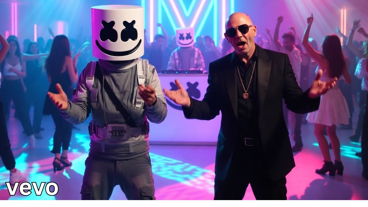 Marshmello x Pitbull - Party Pulse | Official AI Music Video 2026