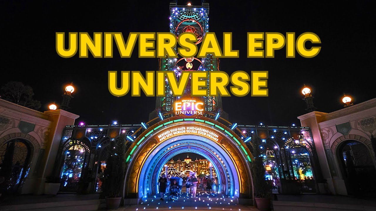 Universal Epic Universe At Night Walking Tour Orlando Florida