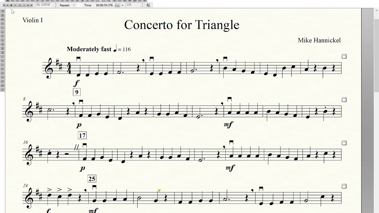 Concerto for Triangle - Violin 1