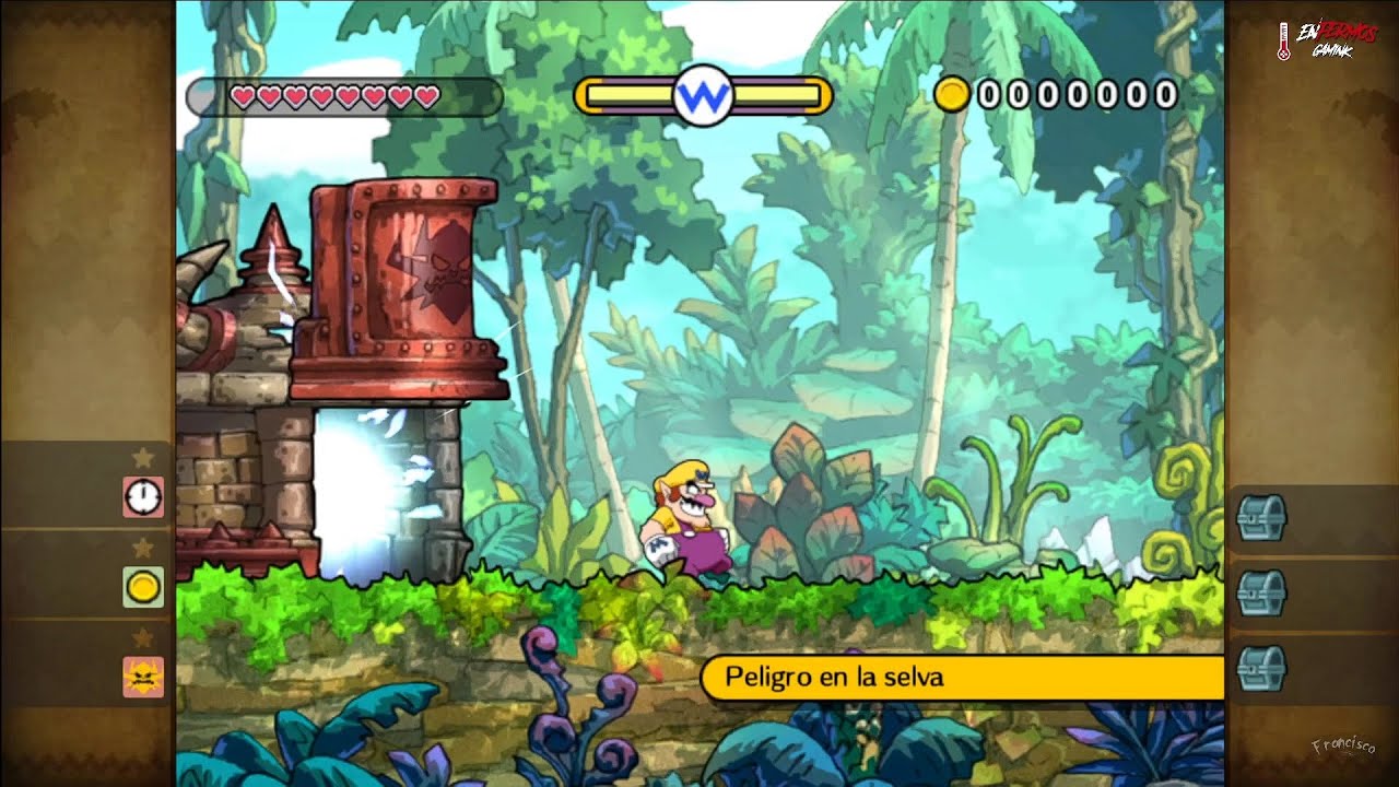🎮 Wario Land: Shake It! Nivel 4-1 Peligro en la selva – Ropey Jungle 100 % 🎮